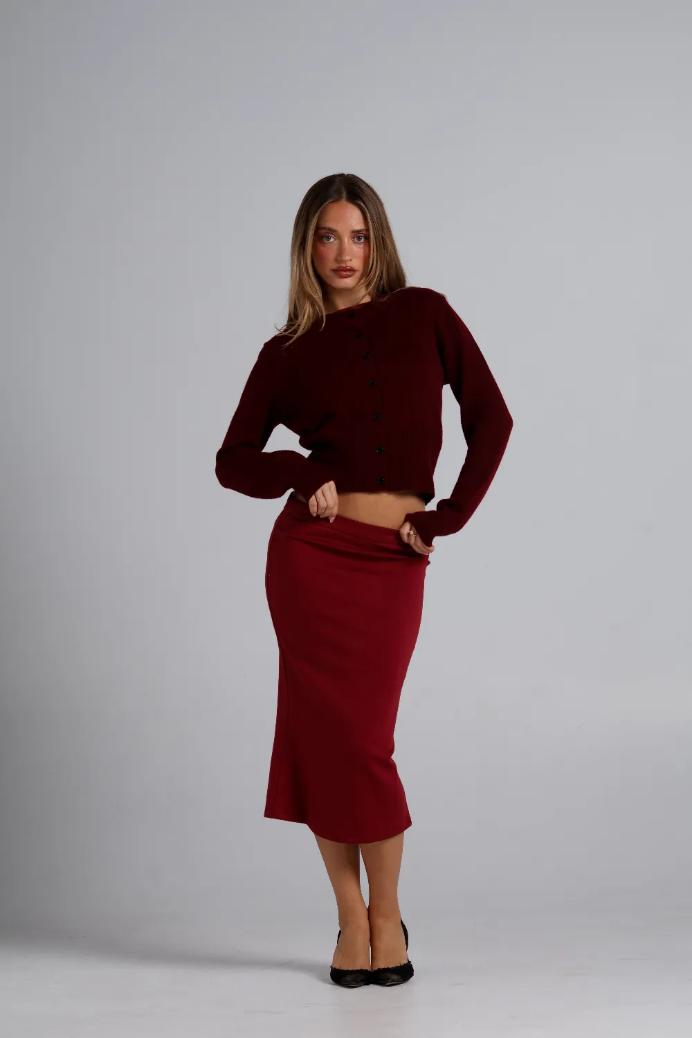 Elle Knit Top - Red - 5
