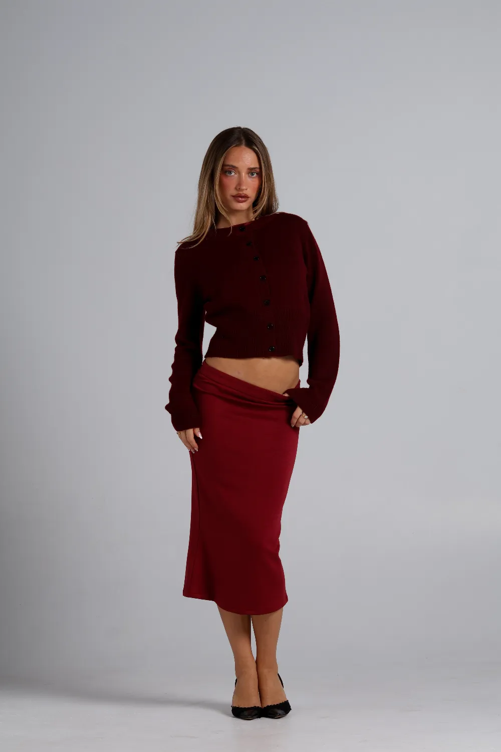 Elle Knit Top - Red