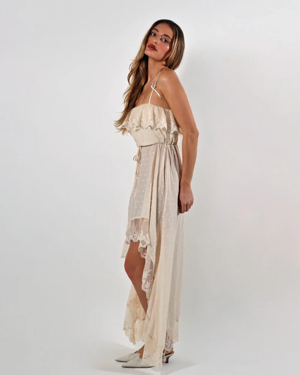 West Midi Dress - Cream - 5