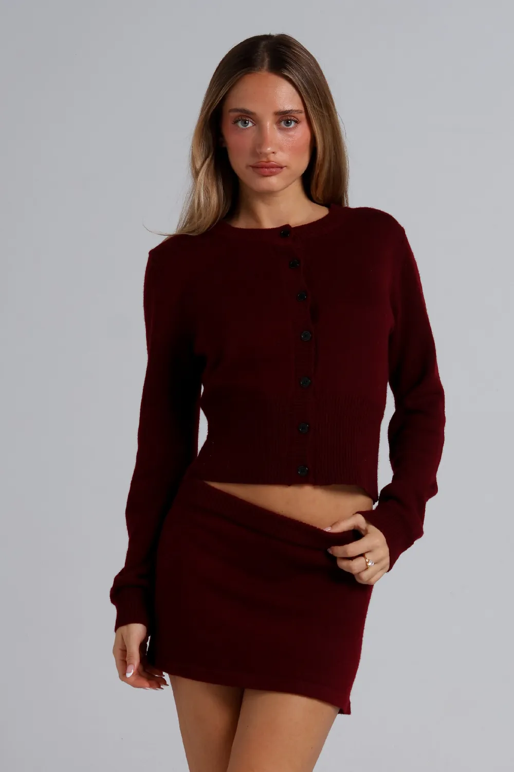 Elle Knit Top - Red - 2