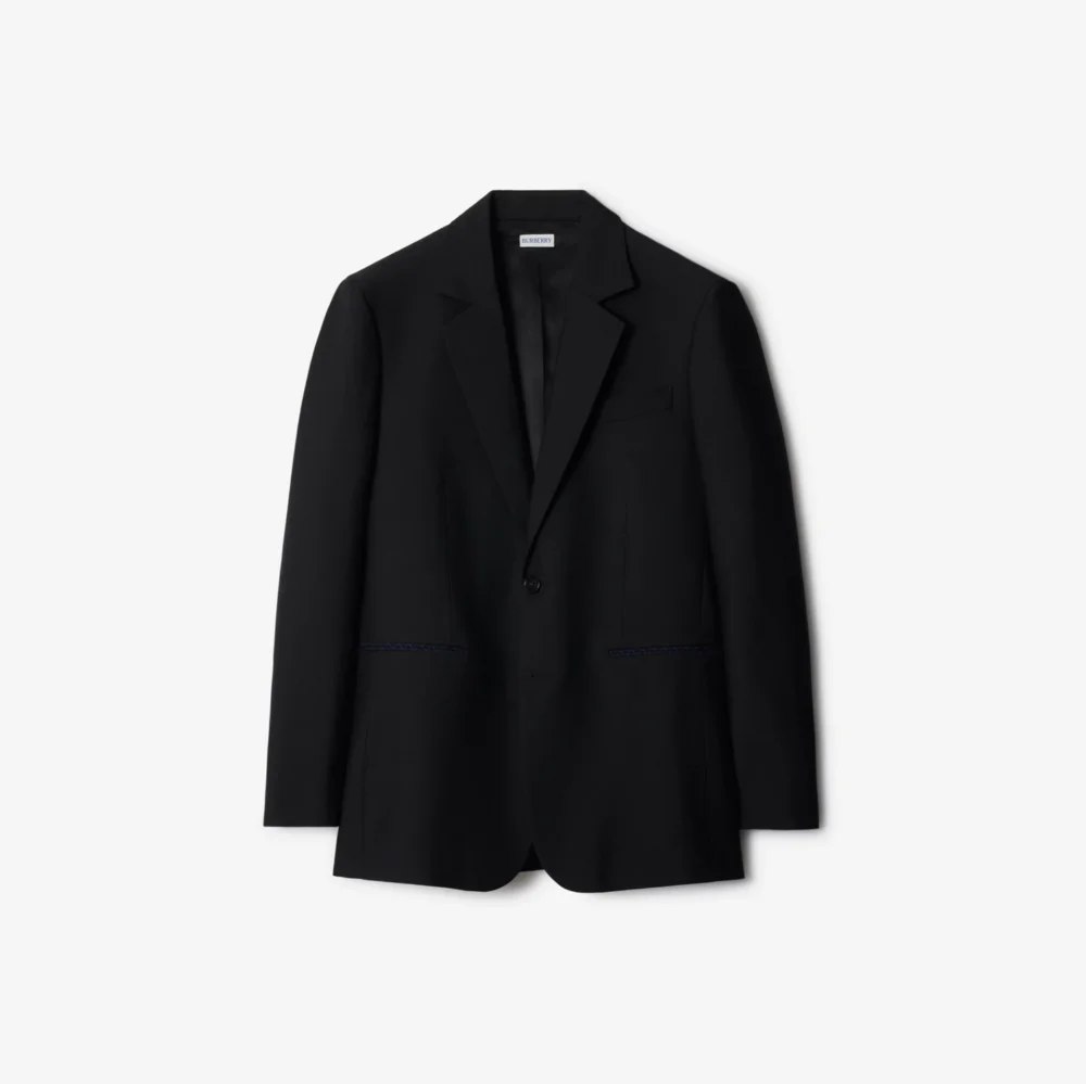 Wool Tailored Jacket in Black - Men | Burberry® Official