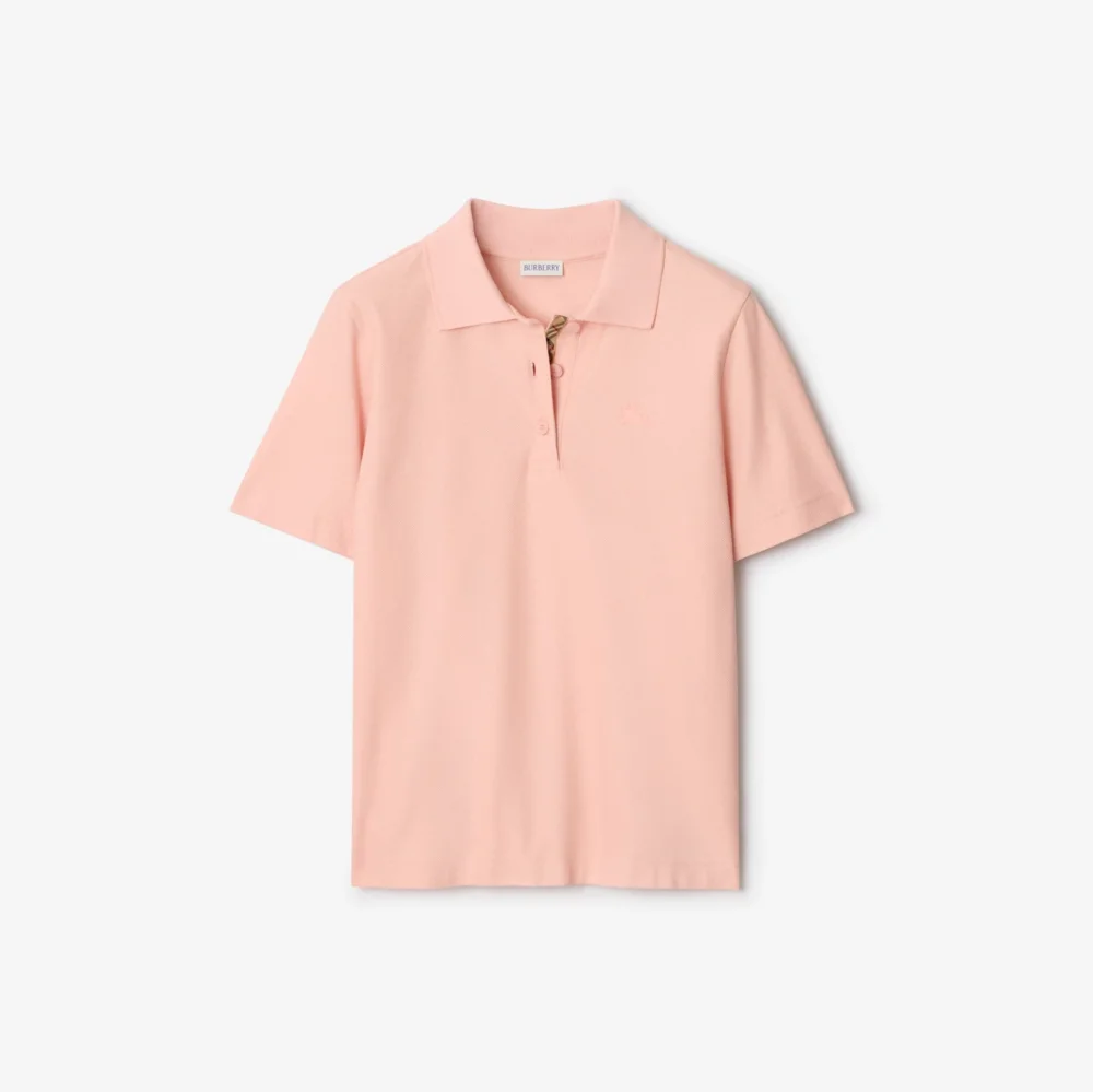 Cotton Polo Shirt in Posy pink - Women | Burberry® Official
