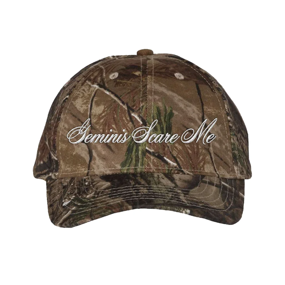 Geminis Scare Me Camo Hat