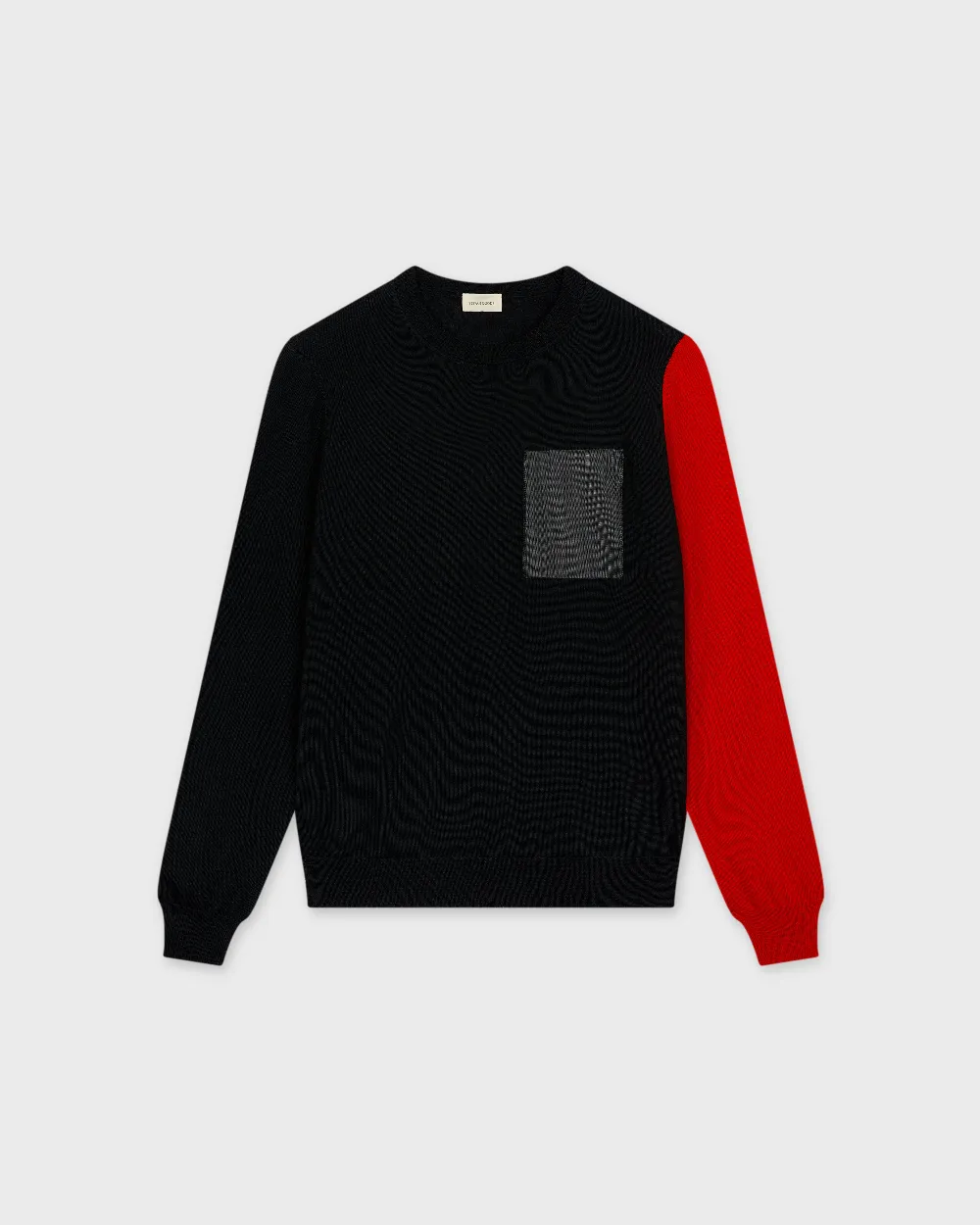 Window Knit Top in Black & Red