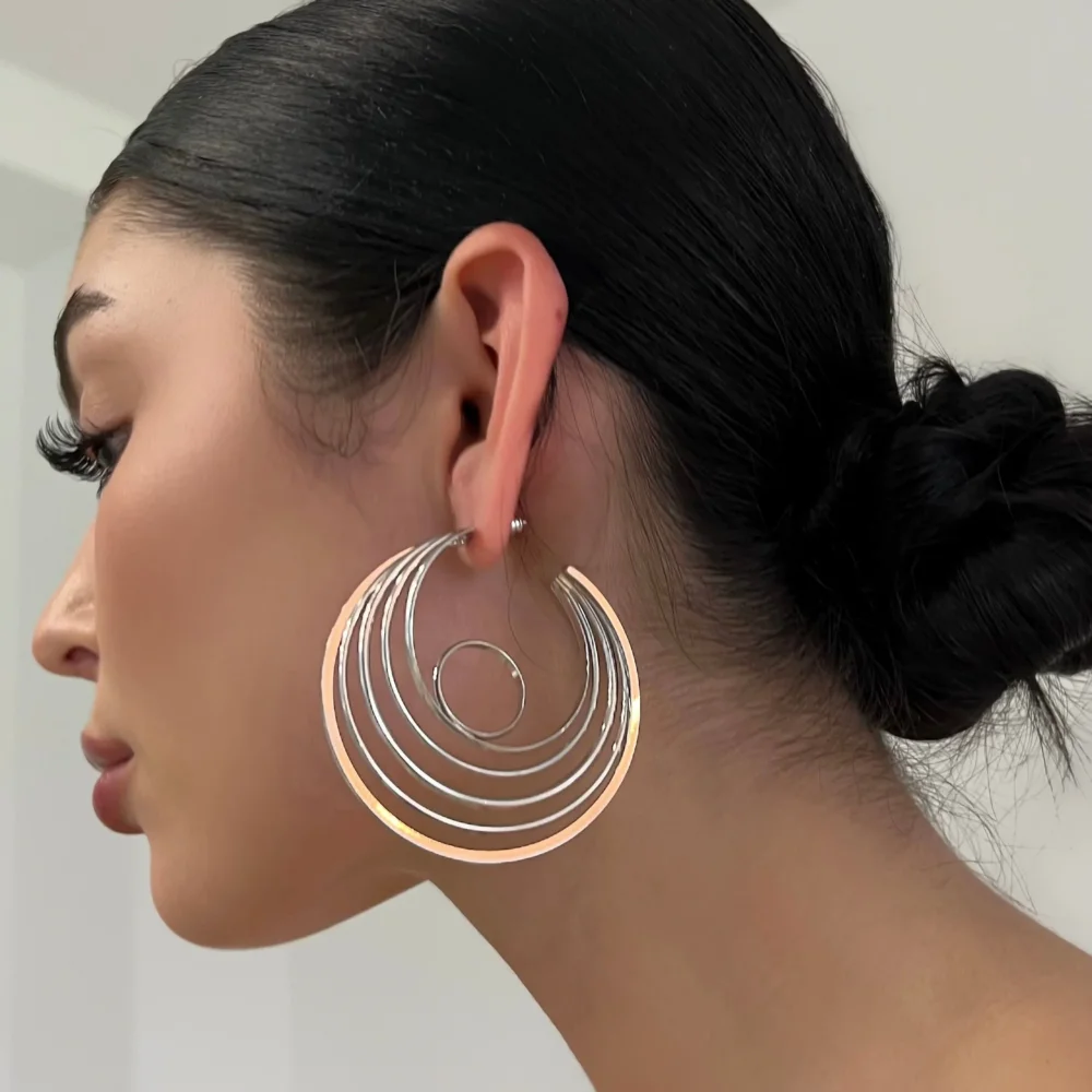 The Large Silver Loop Hoops