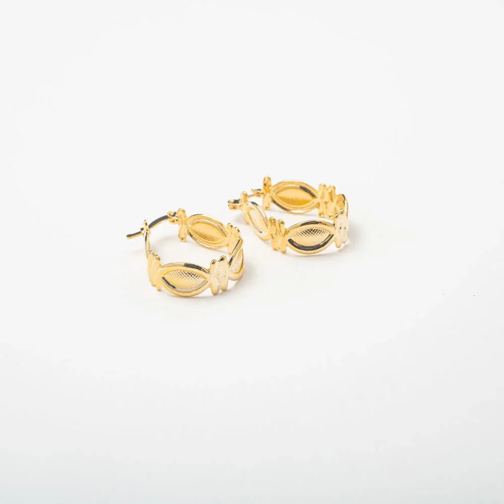 New Vintage Gold Hoops