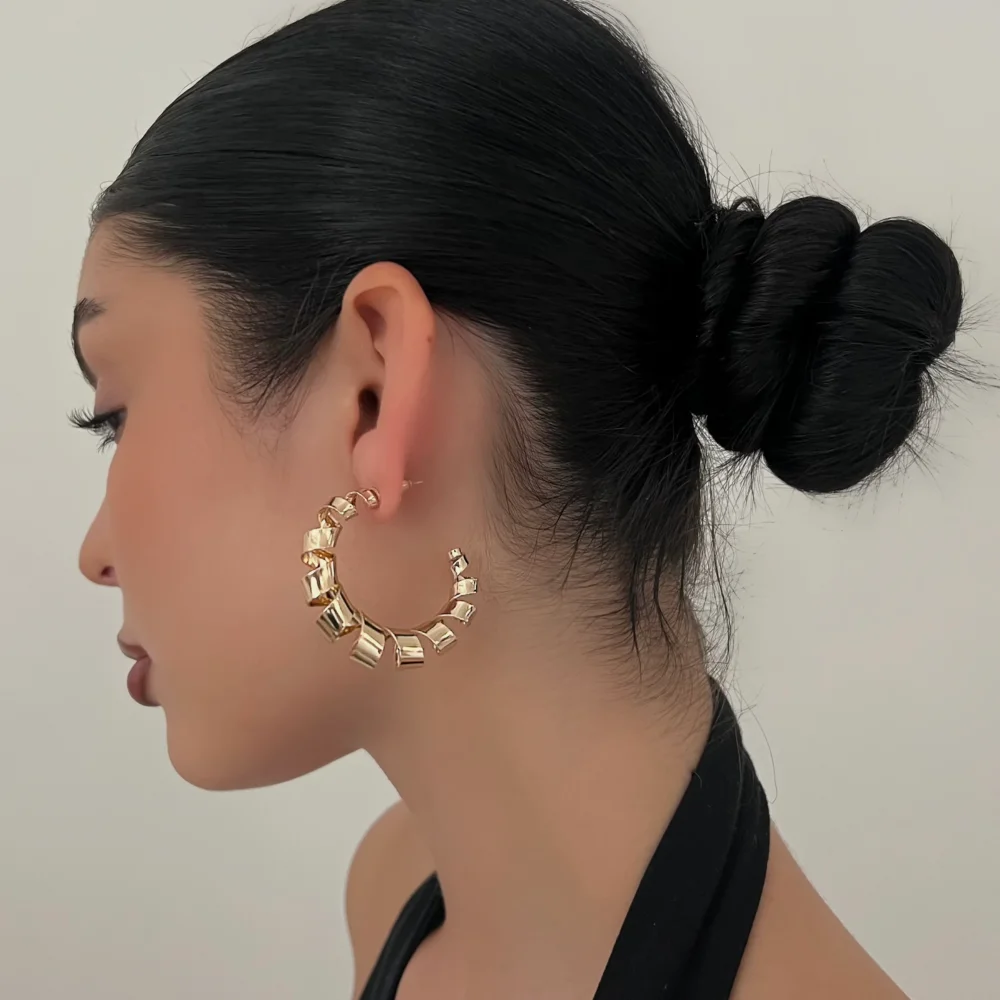 The Gold Swirl Hoop