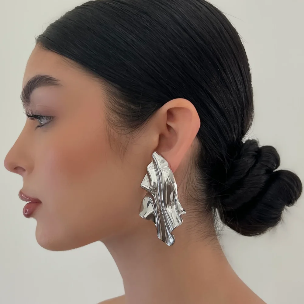 The Chrome Silk Earring