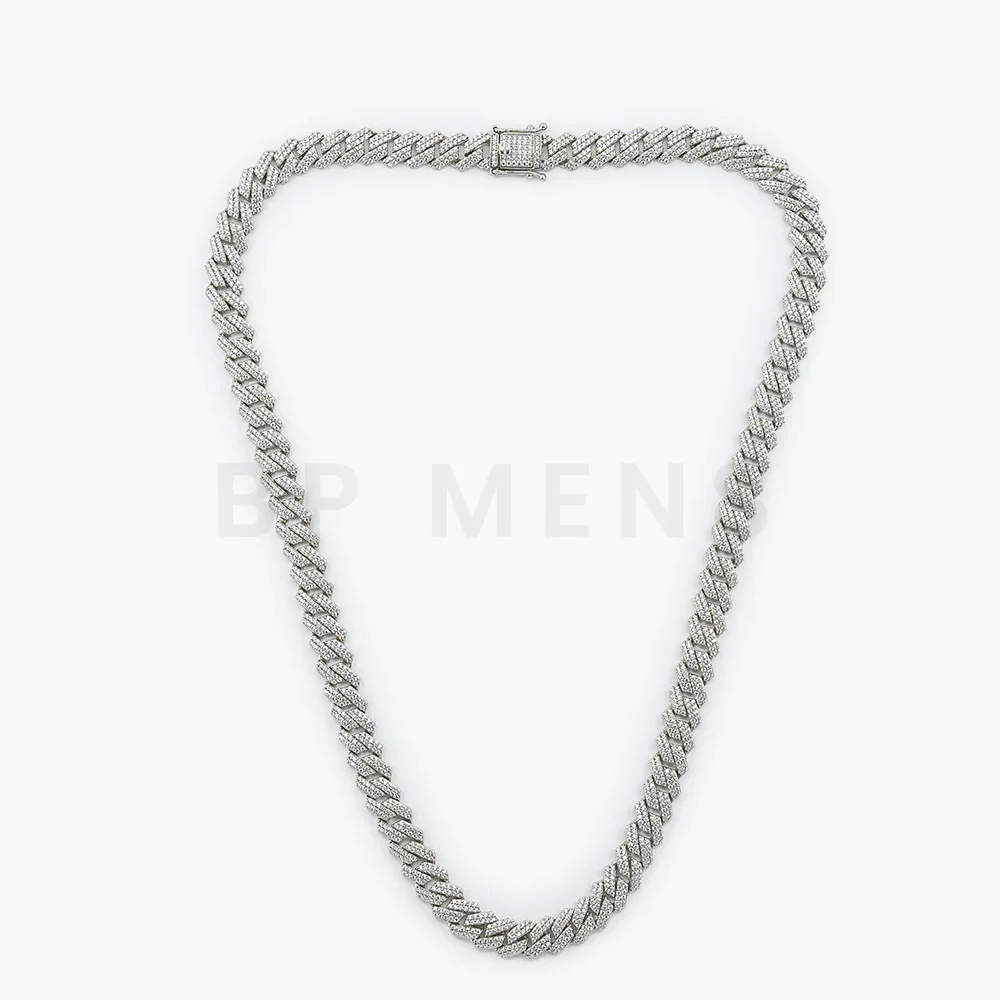 Mens Custom Silver Cuban
