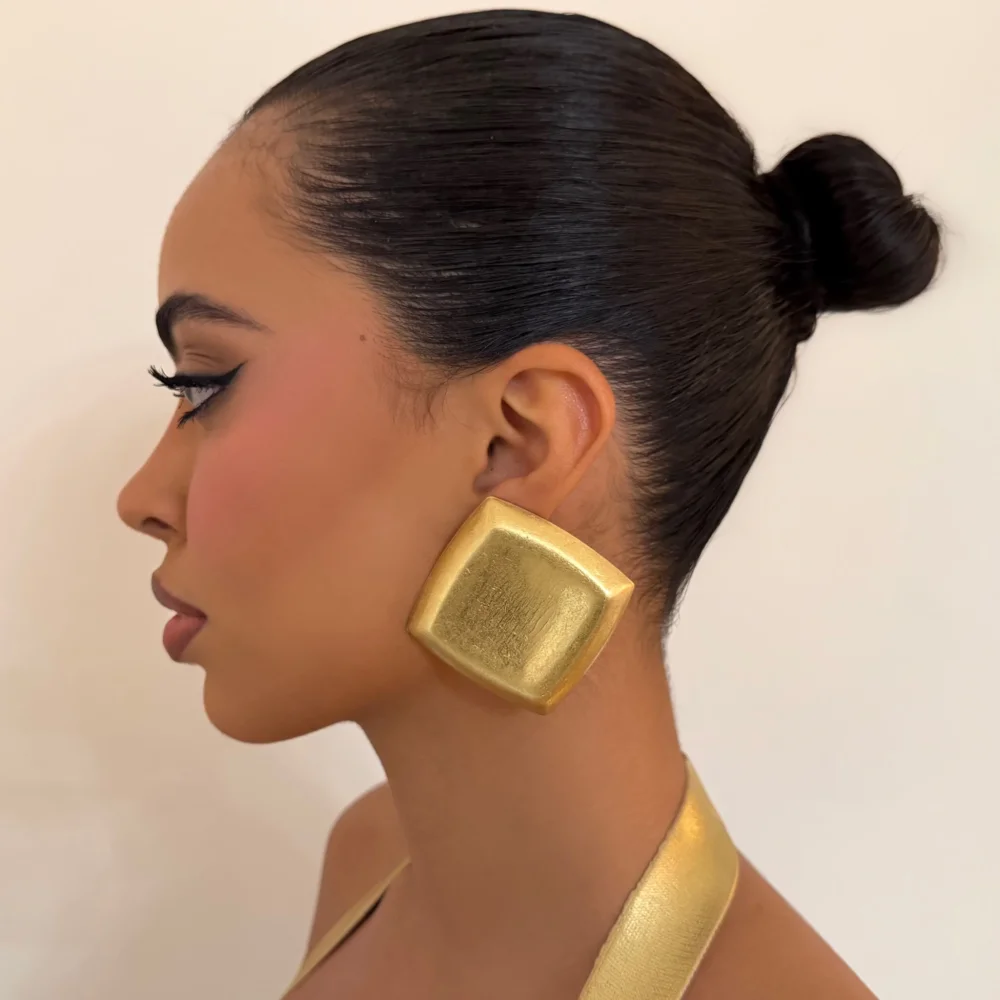 The Gold Square Stud