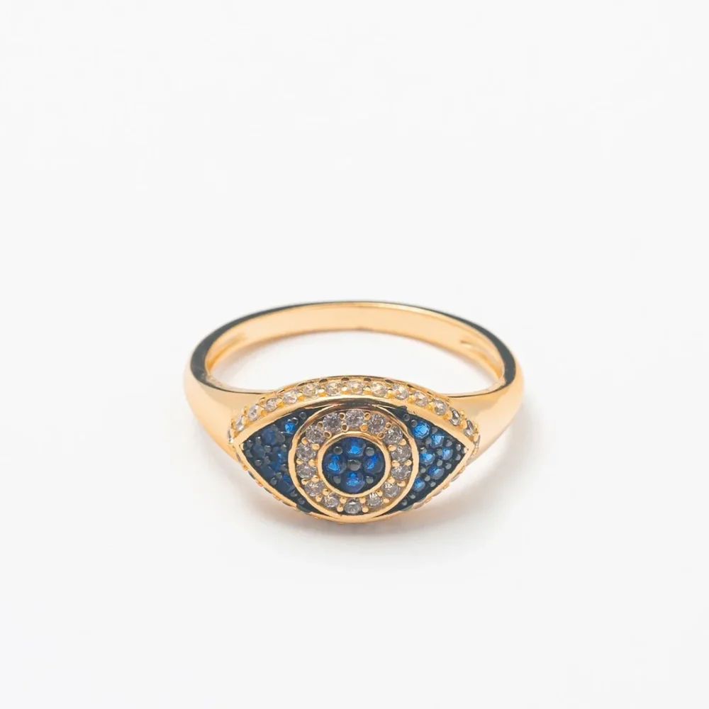 Gold Evil Eye Protection Band