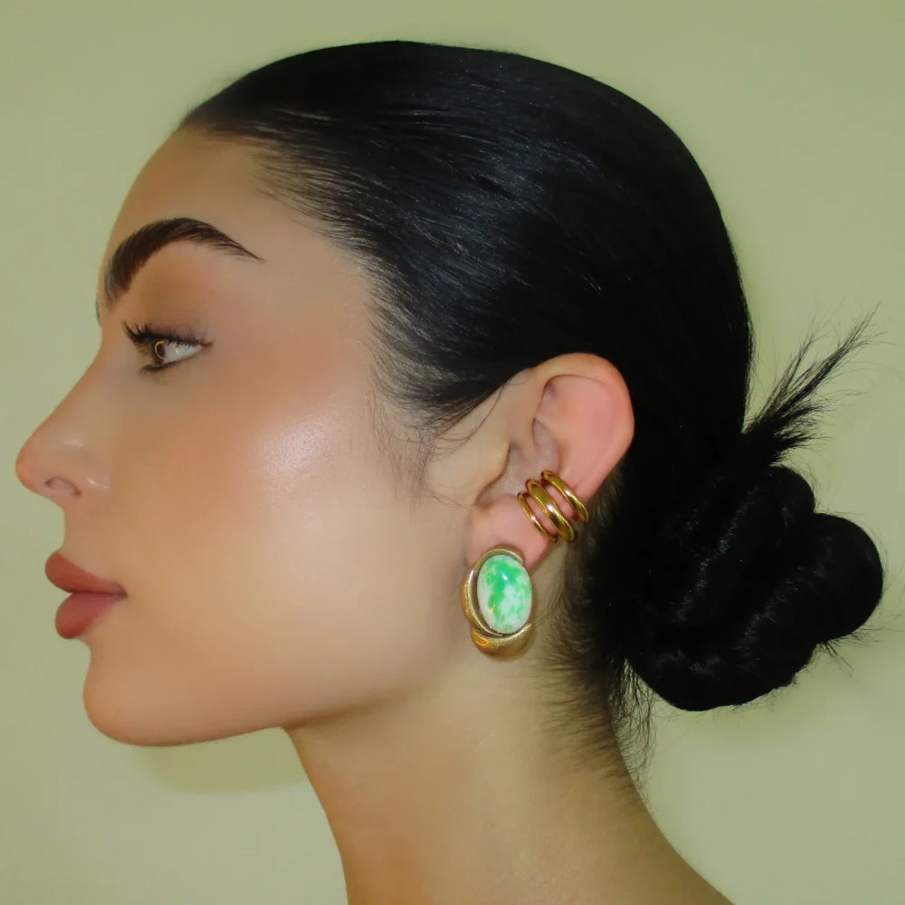 The Mini Oval Mint Studs