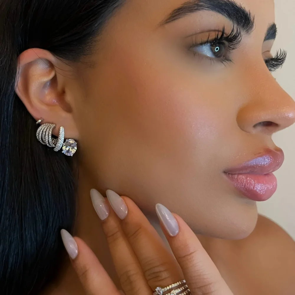Left Solid Silver Mini Cuff