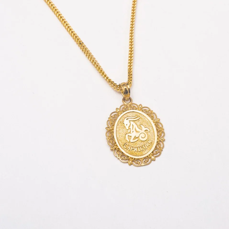 New Zodiac 10K Solid Gold Necklace