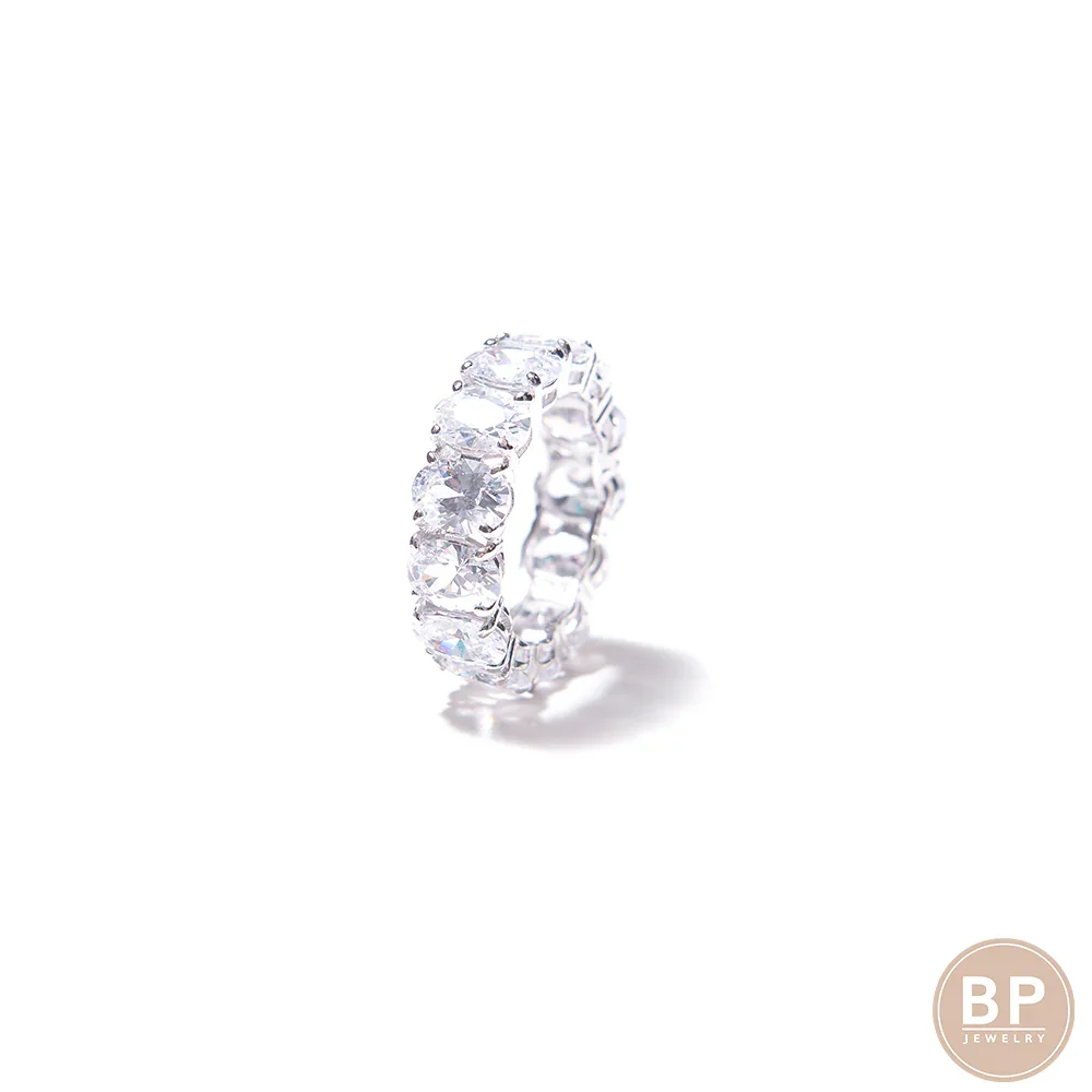 Thicker Oval Cut Eternity Band