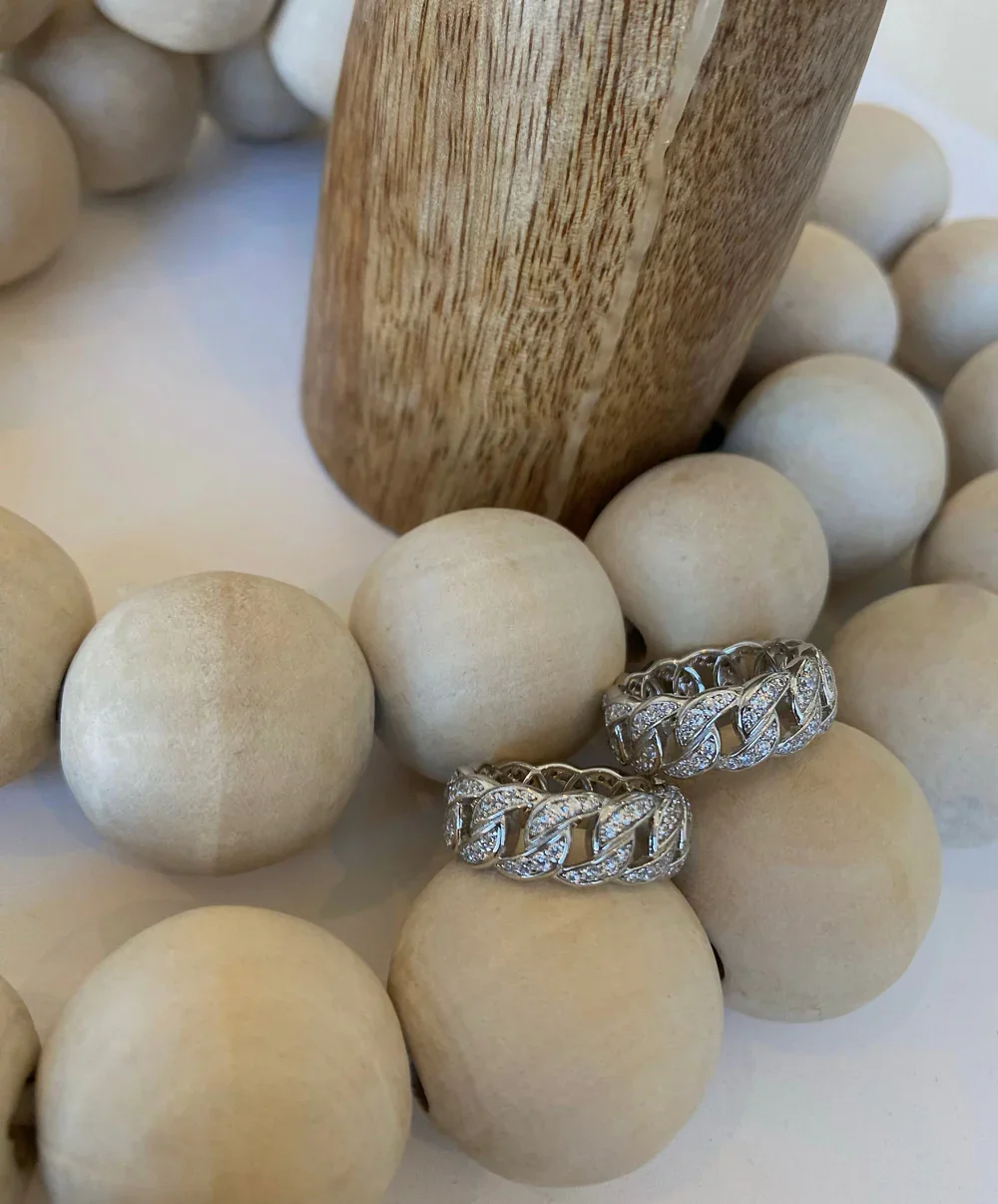 Staple Silver Link Ring