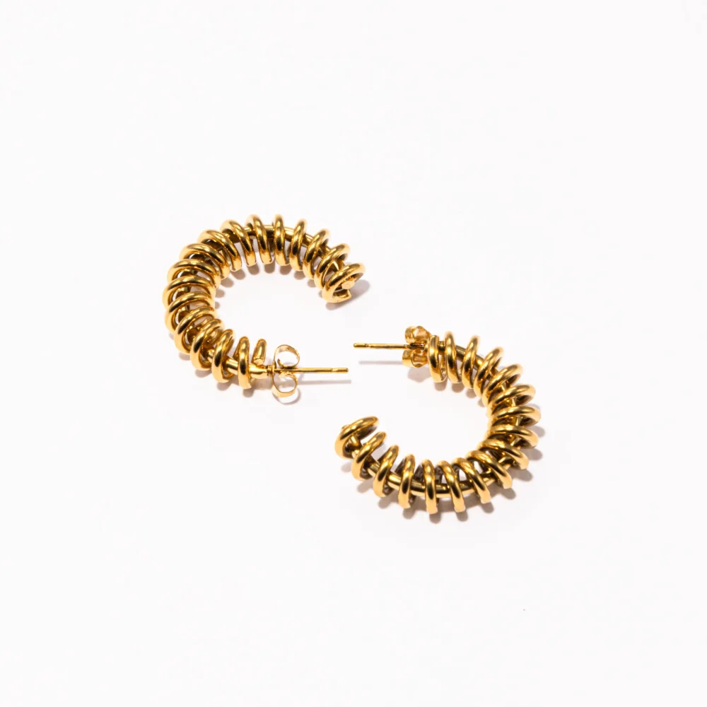 The Gold Medium Spring Hoop