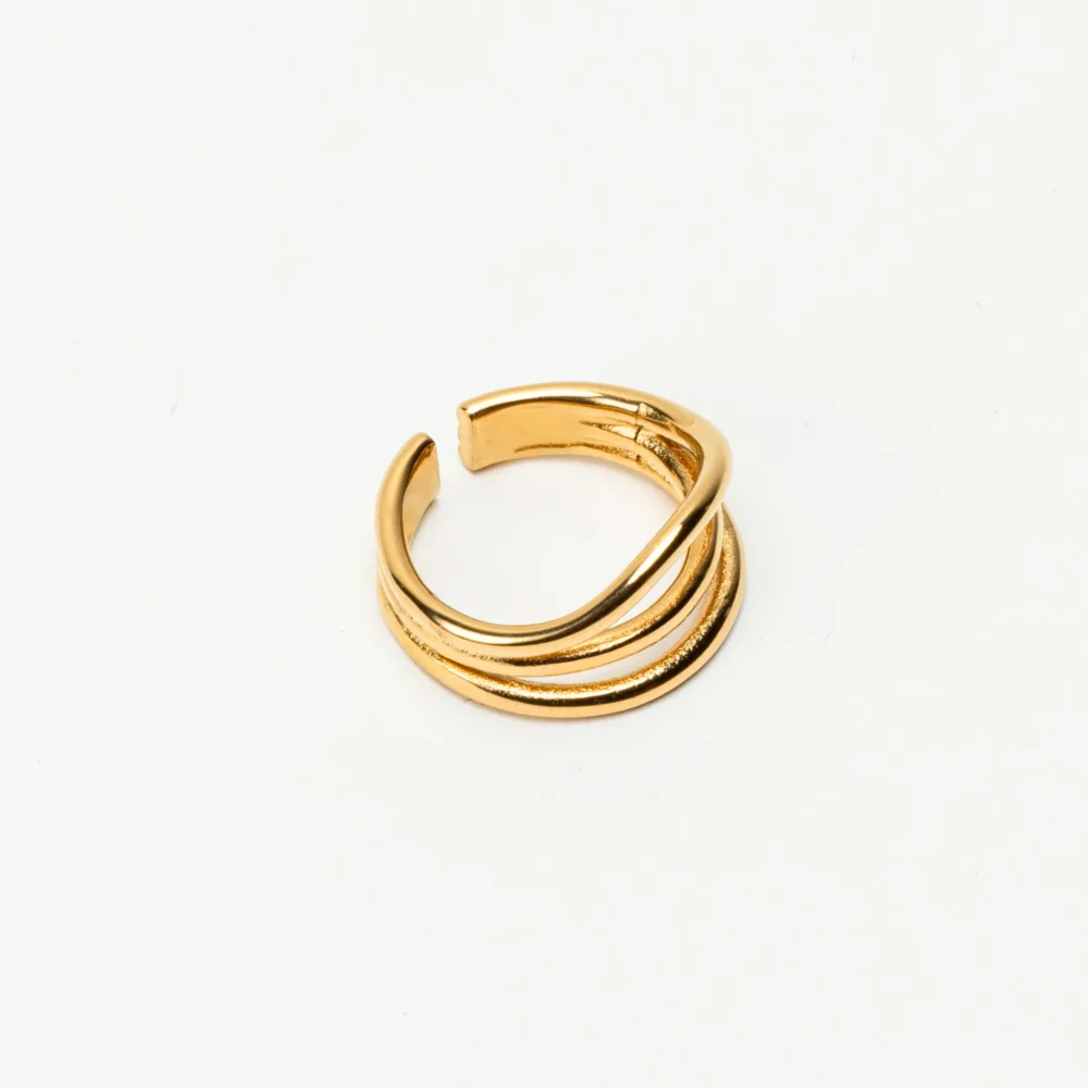 The Stripped Gold Collection Ring