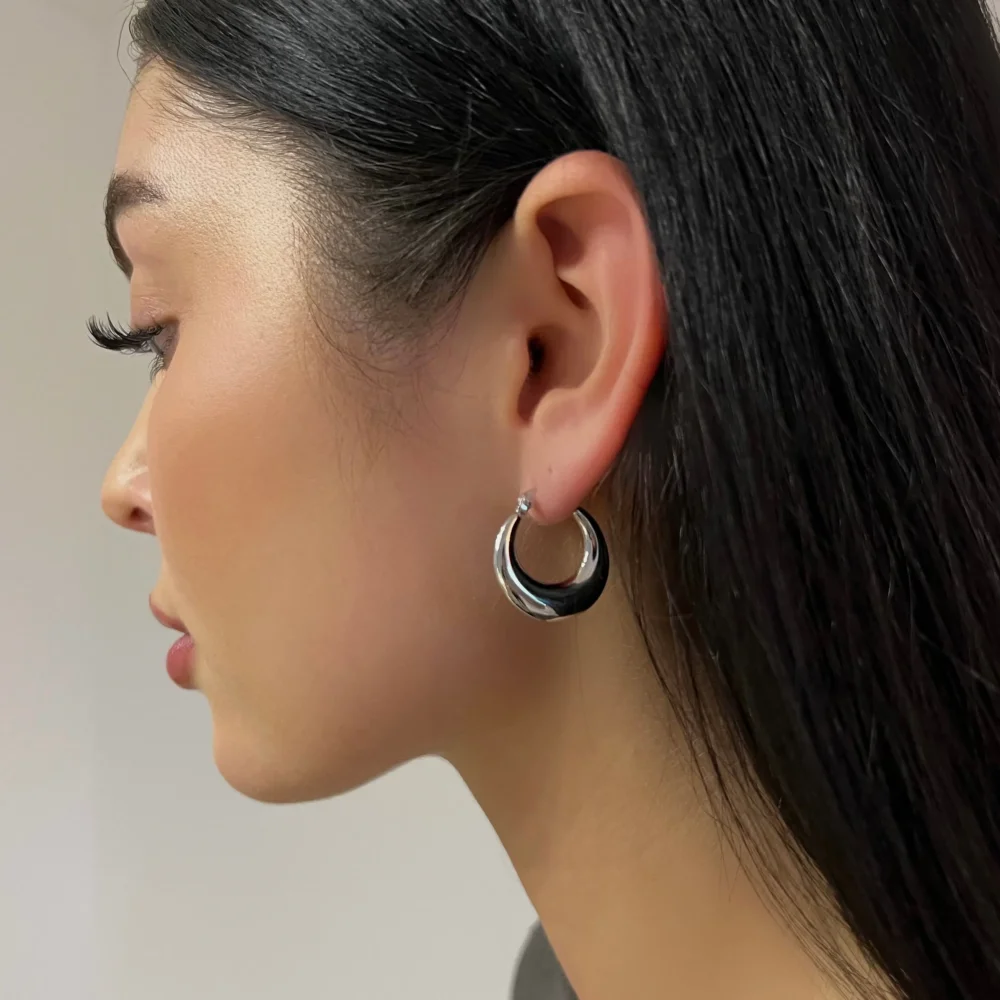The BP Mini Silver Staple Hoop