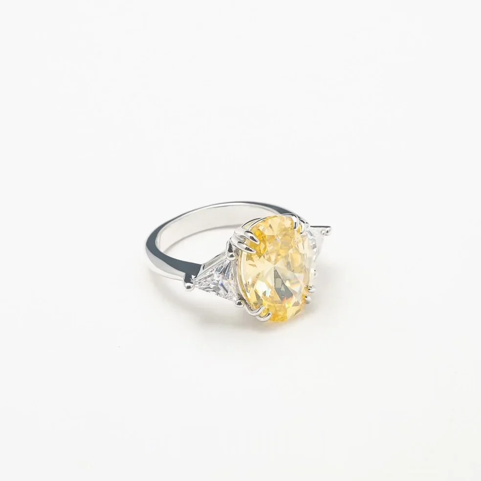 Canary Color Single Stone Band