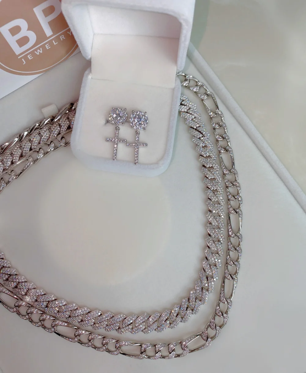 925 Silver Cross Stud Earrings - 2