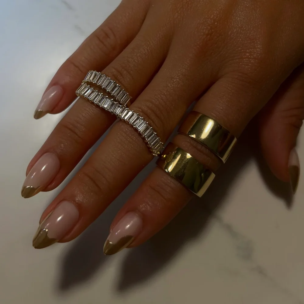 The Gold Baguette Bar Ring