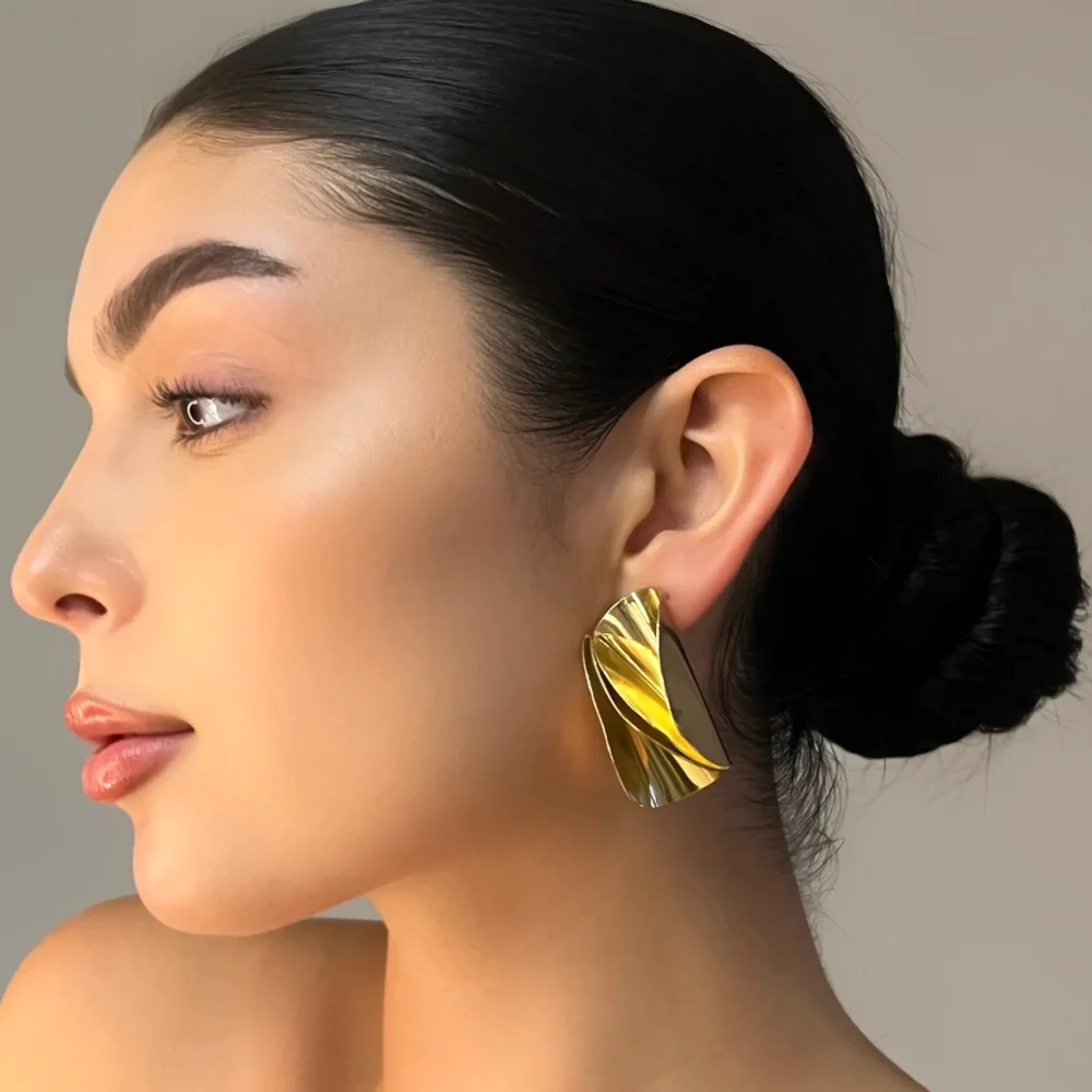 The Silver Folded Earrings
