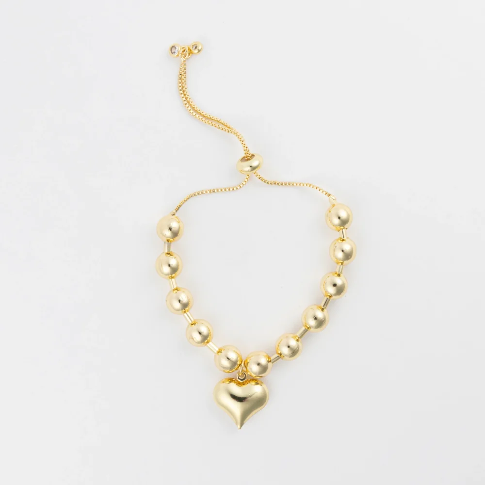 The Gold Heart Charm Bracelet