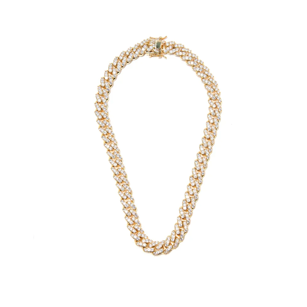 Gold Diamond Traditional Link Necklace