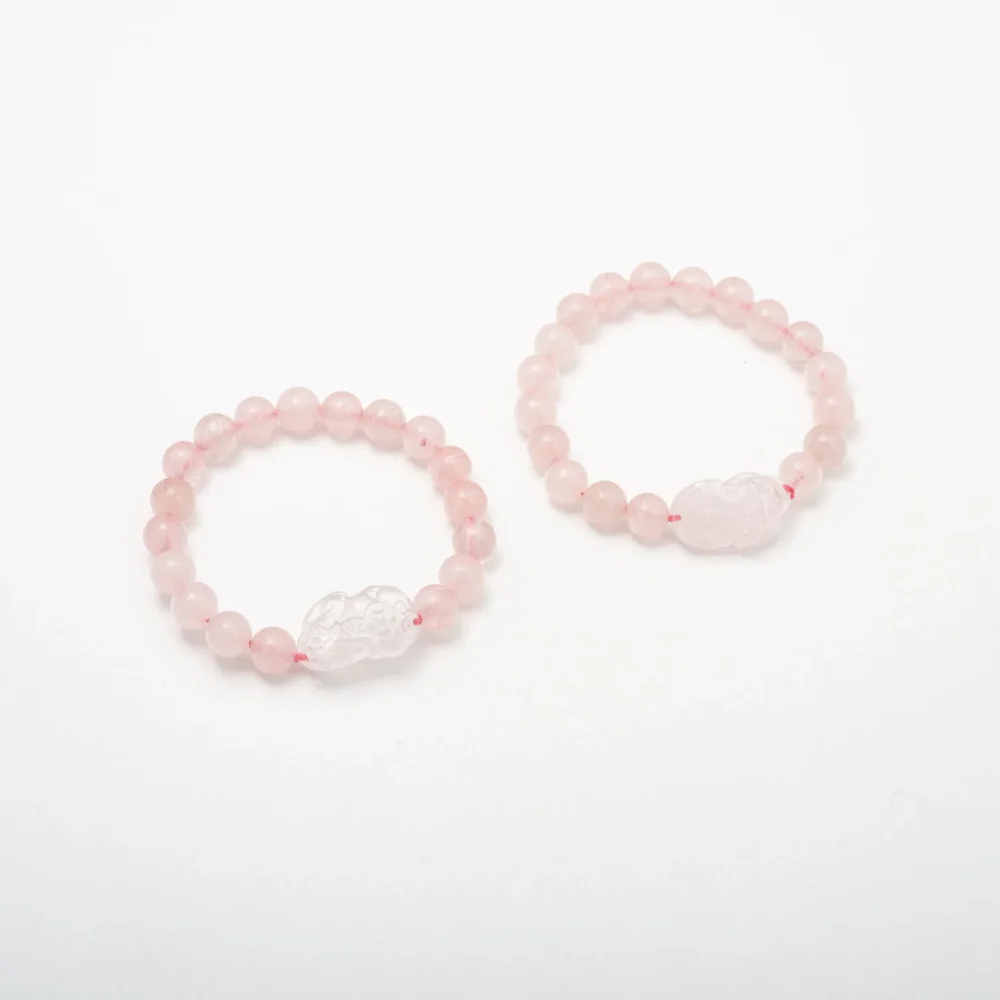 Light Pink Beaded Healing Bracelets