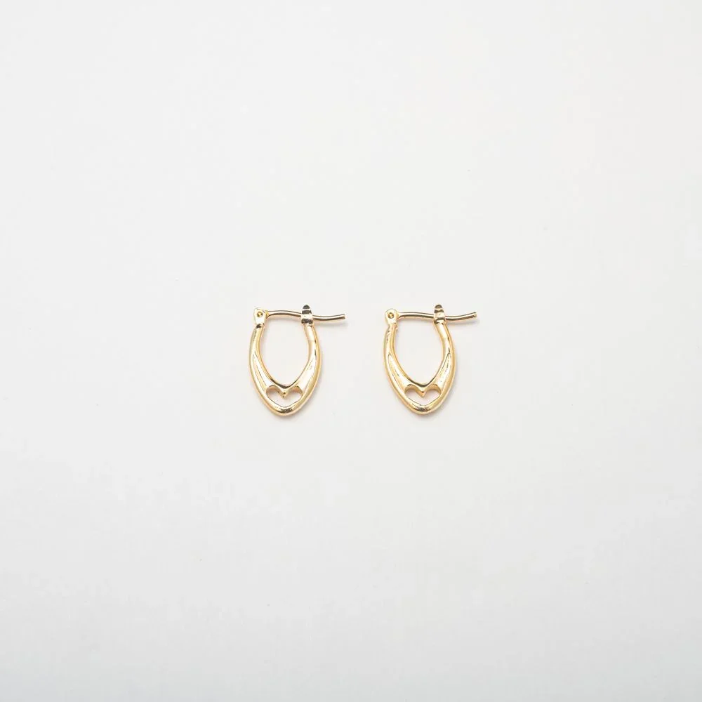 Silver Love Mini Hoops