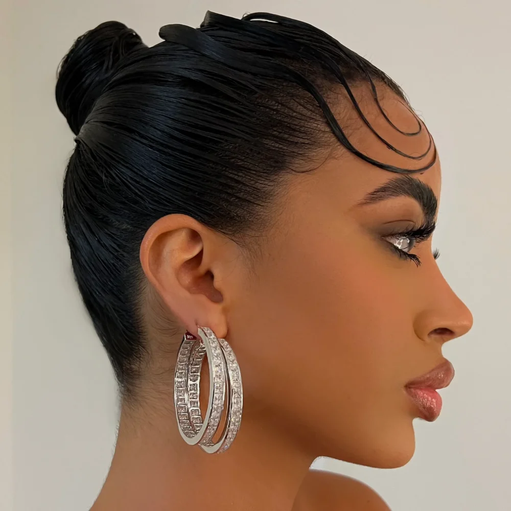 The 925 Chunky Disco Hoops - 3