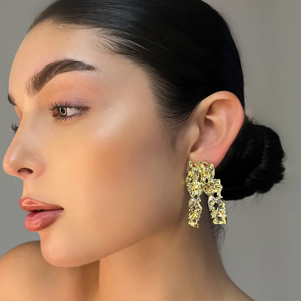 The Gold Melted Earrings