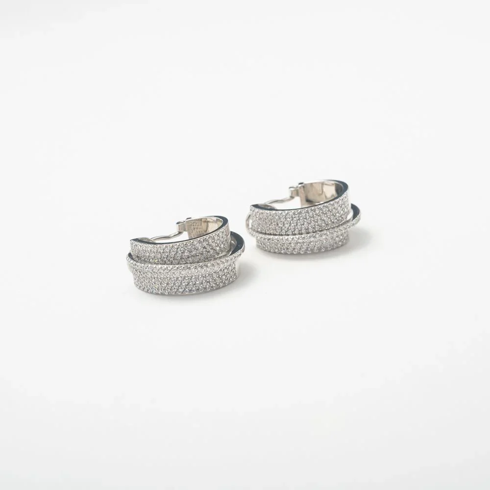 Iced Out Circular Cuff Hoops