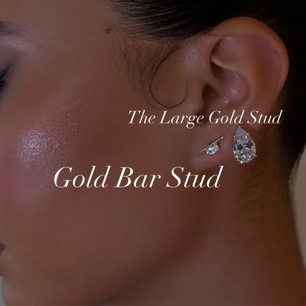 Gold Bar Stud - 2