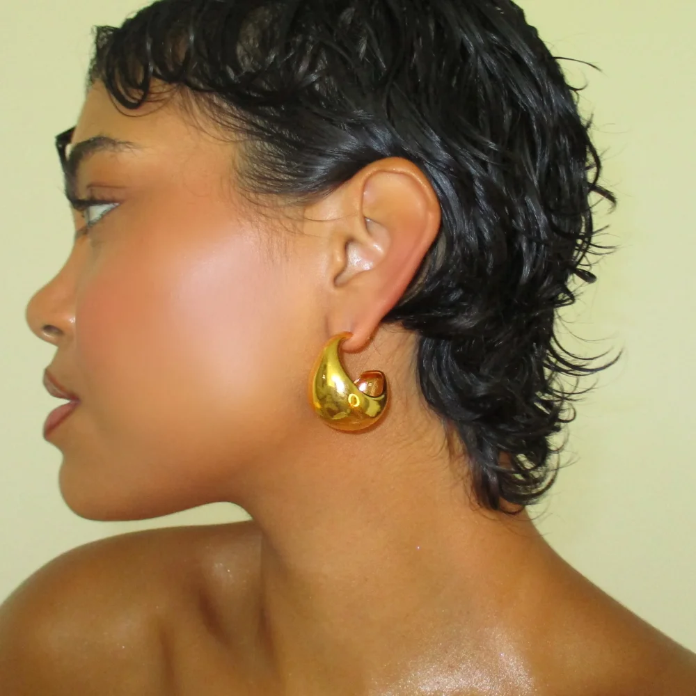 The Gold Chunky Hoops - 2