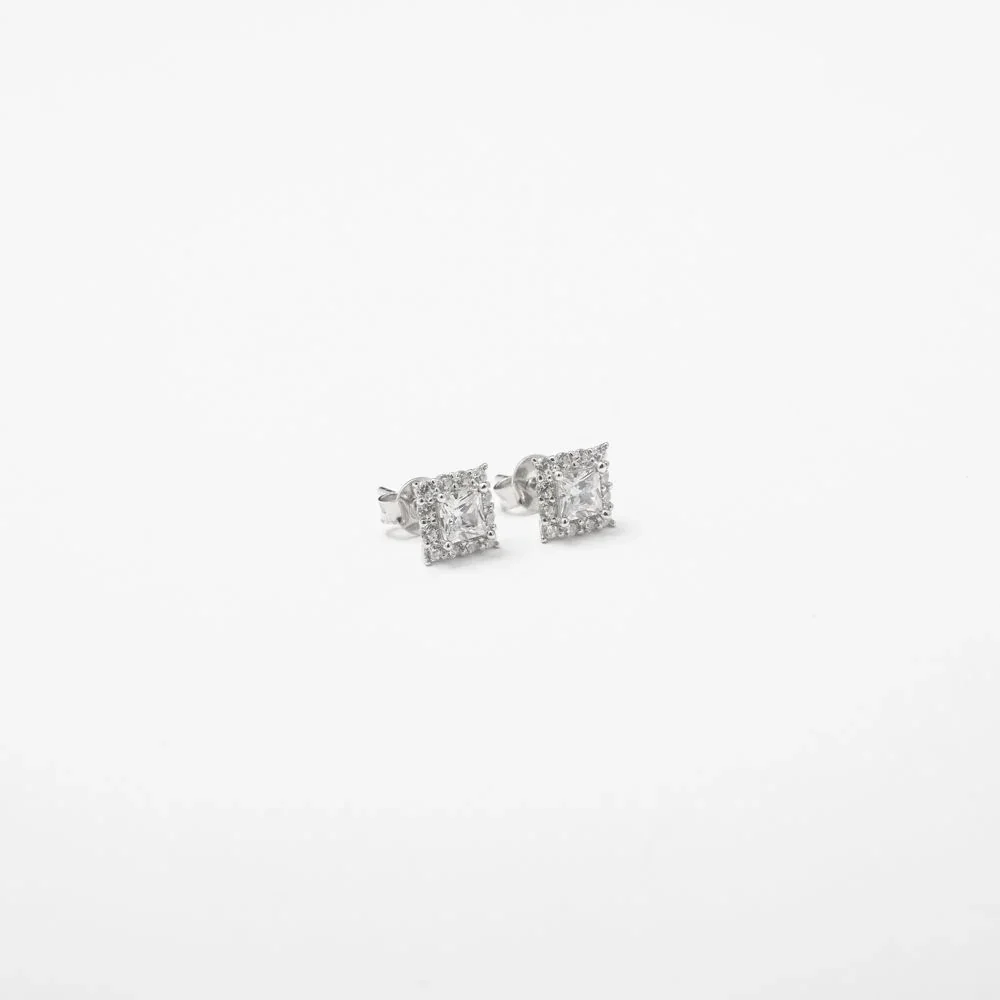 Silver Princess Studs