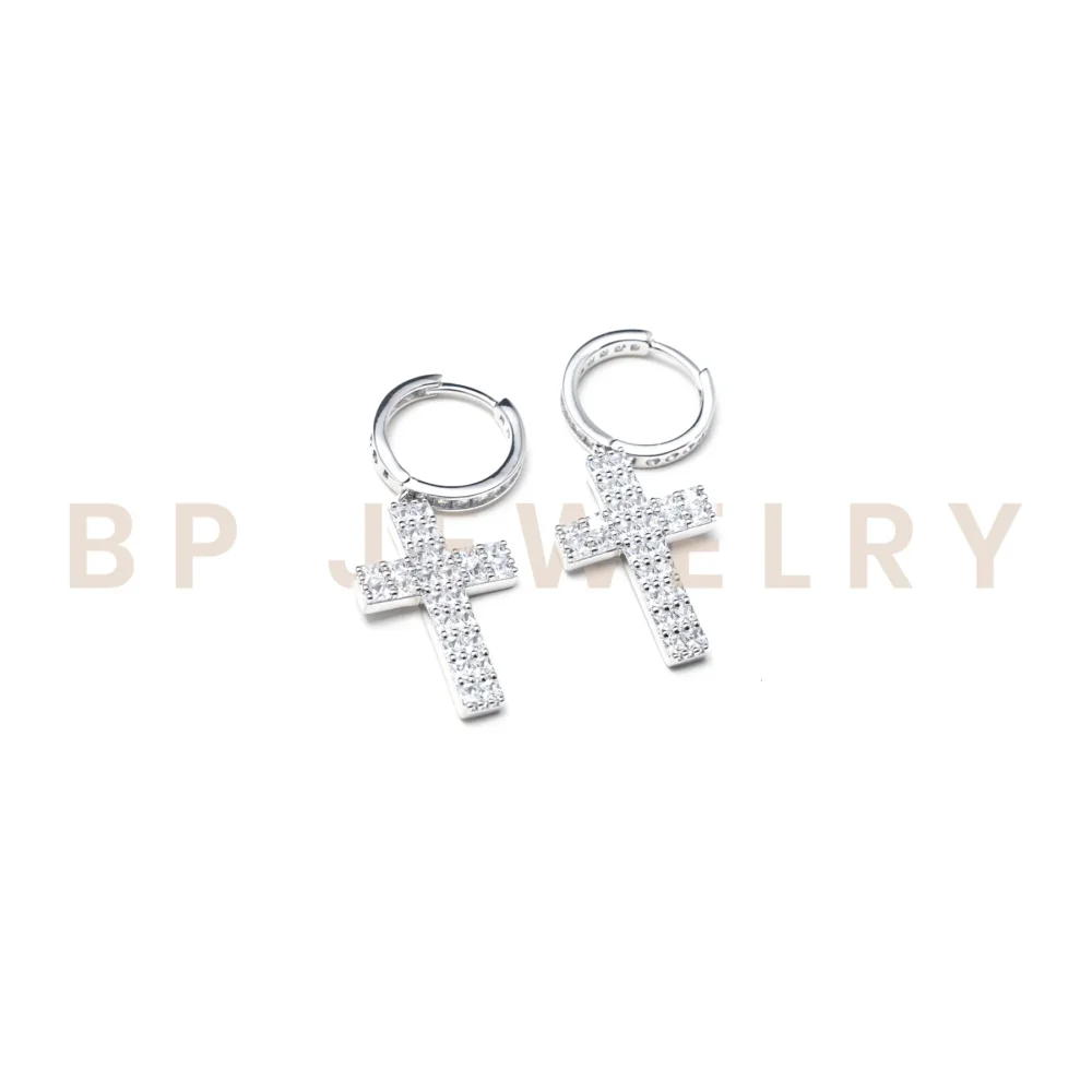 Icy Girl Cross Hoops