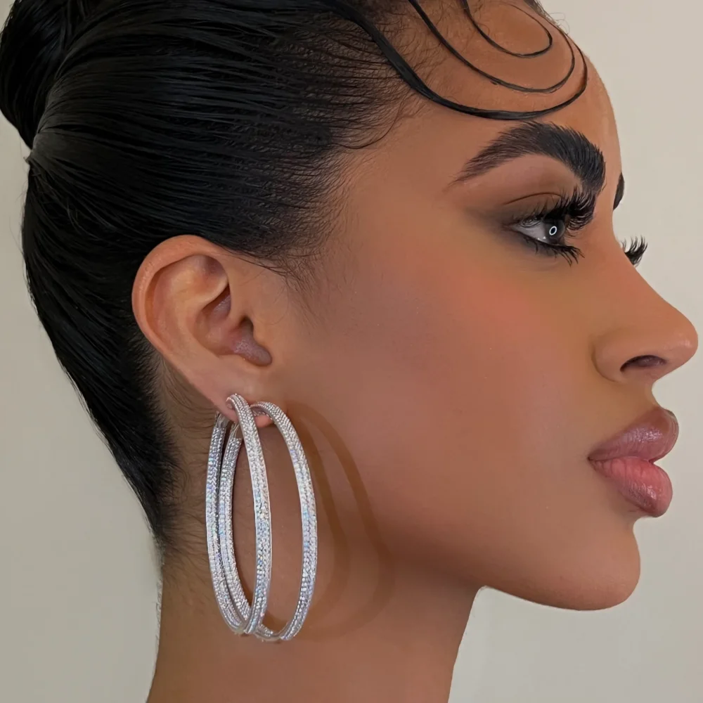 The 925 Large Shimmer Hoops