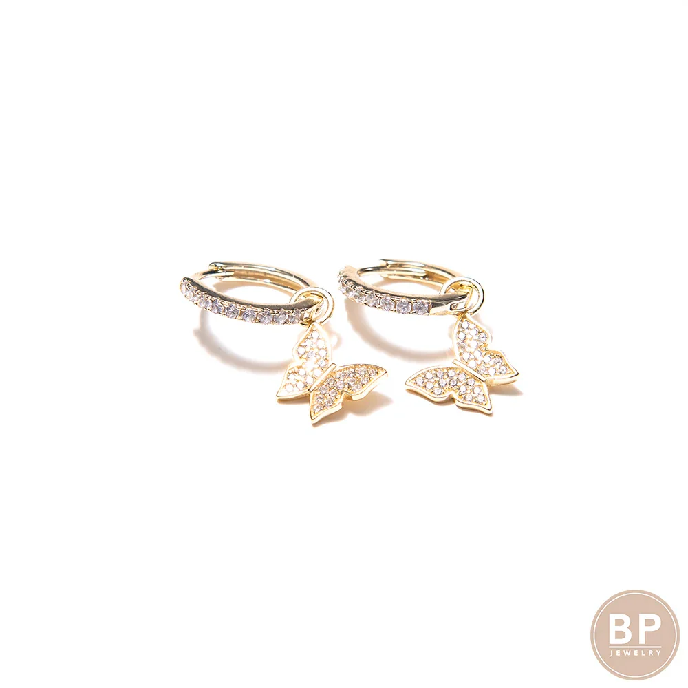 Mini Gold BP Butterfly Hoops