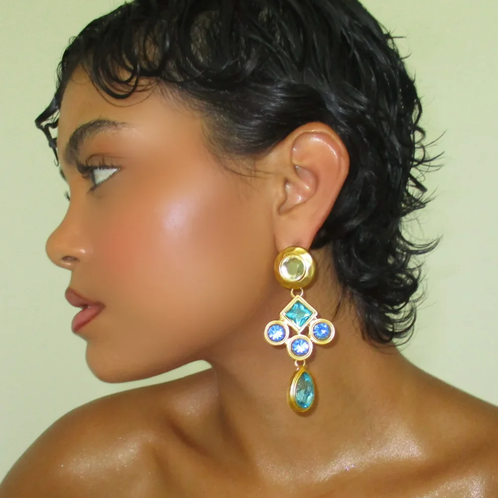 The Jasmine Blue Drop Earrings