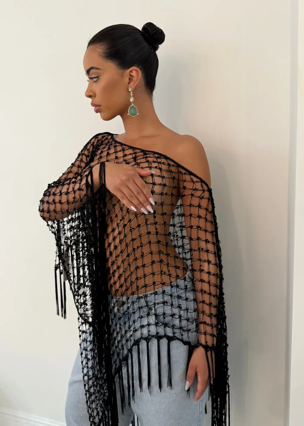 The Black Handmade Shawl