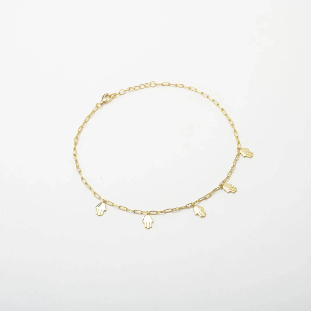 Gold Hamsa Anklet