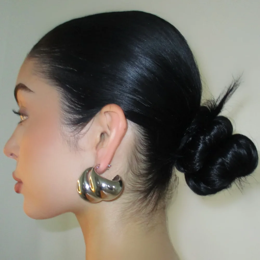 The Silver Chunky Hoops