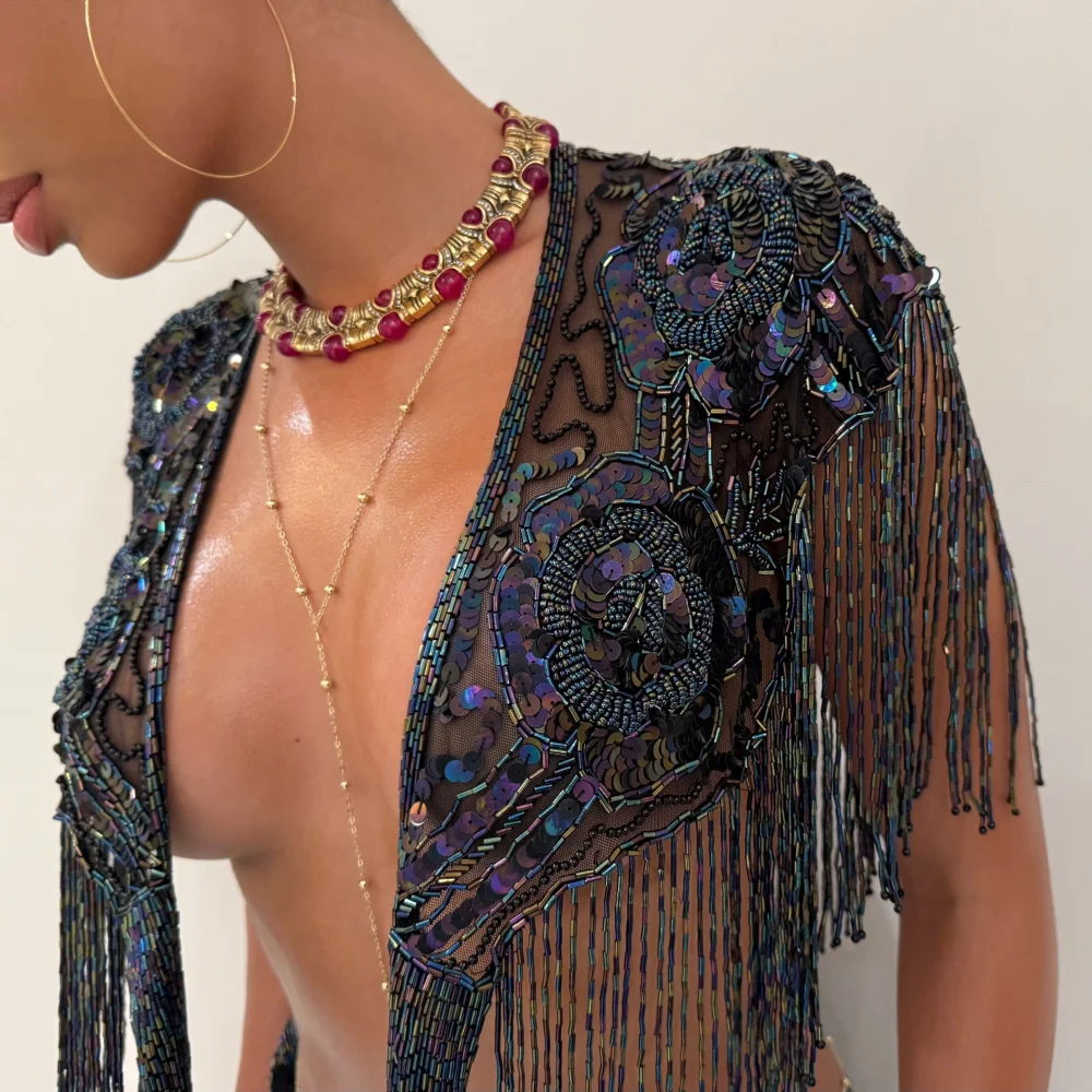 The Maroon Dot Necklace