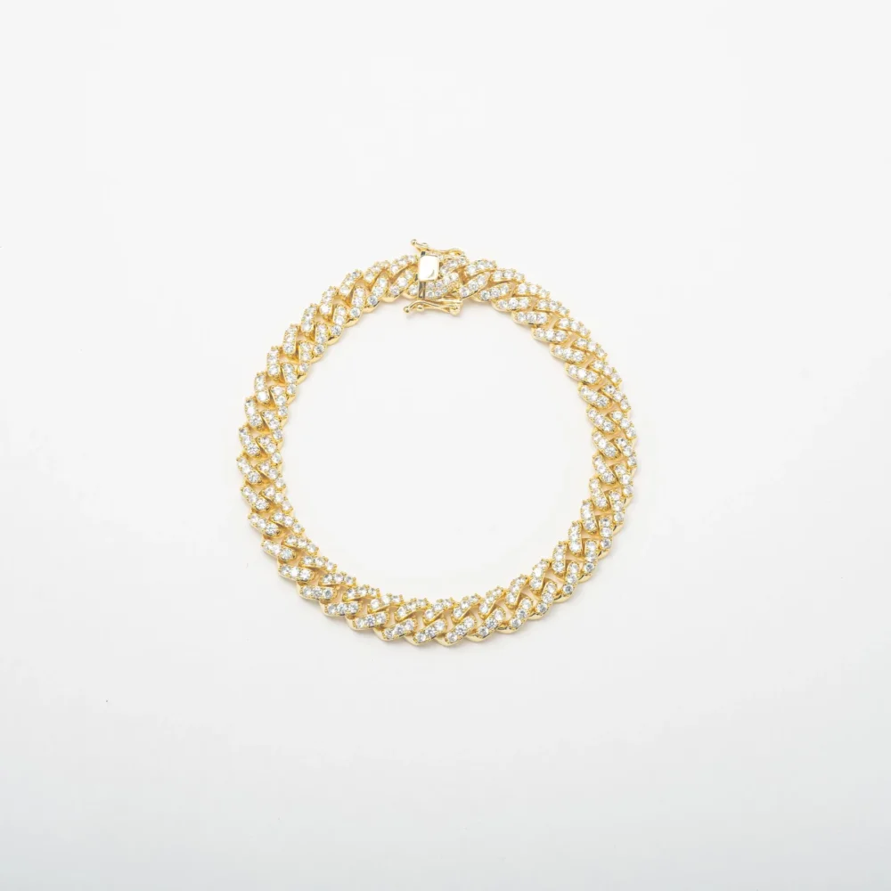 Gold All Around Crystal Anklet