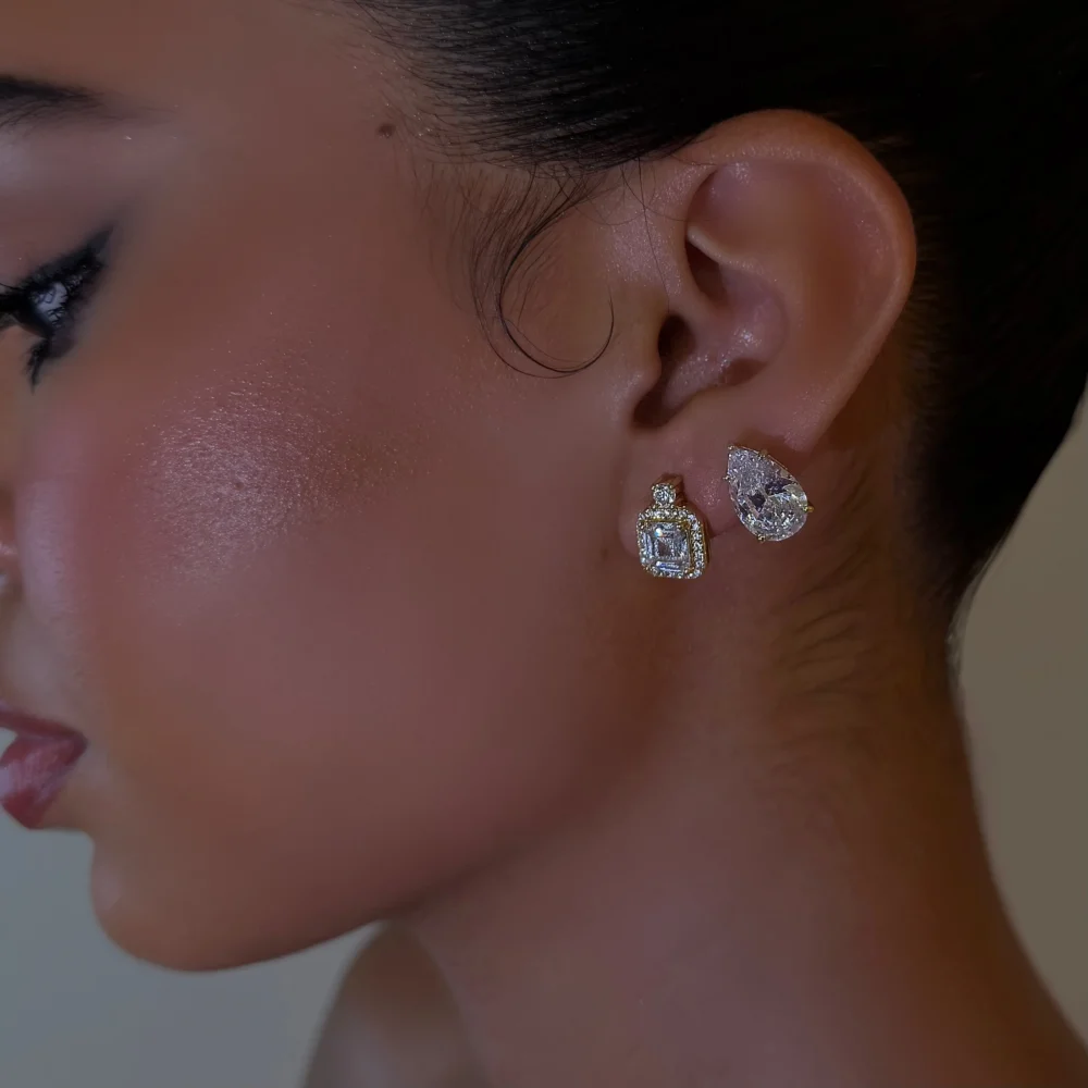 Gold Square Stud