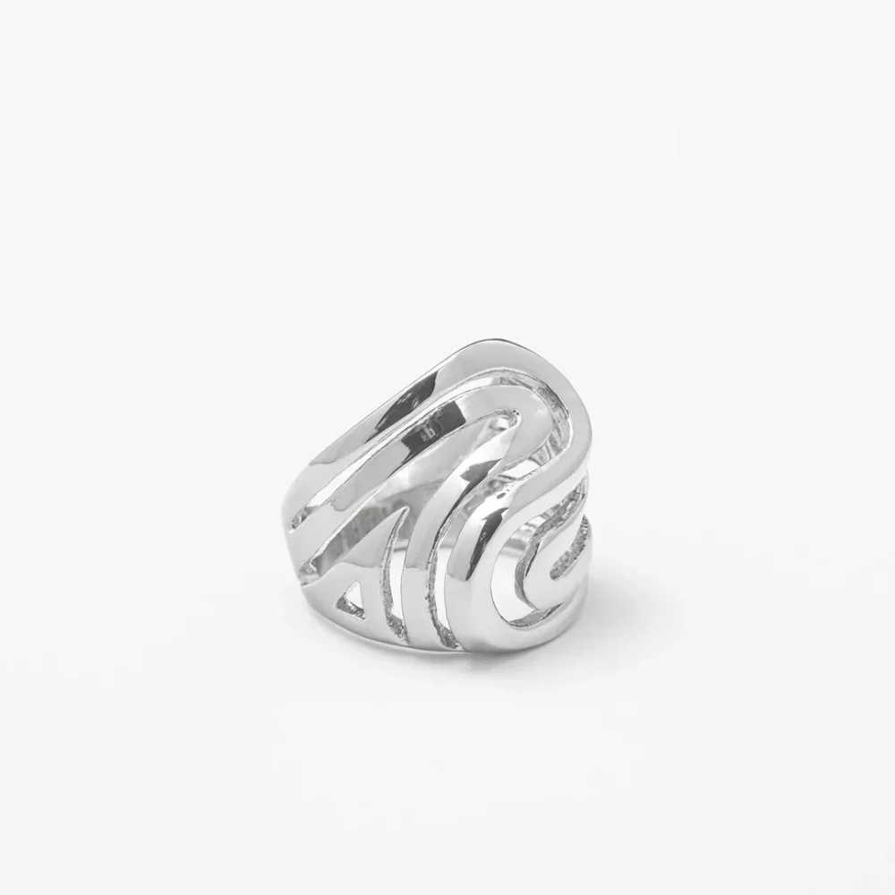 Silver Icy Swirl Ring