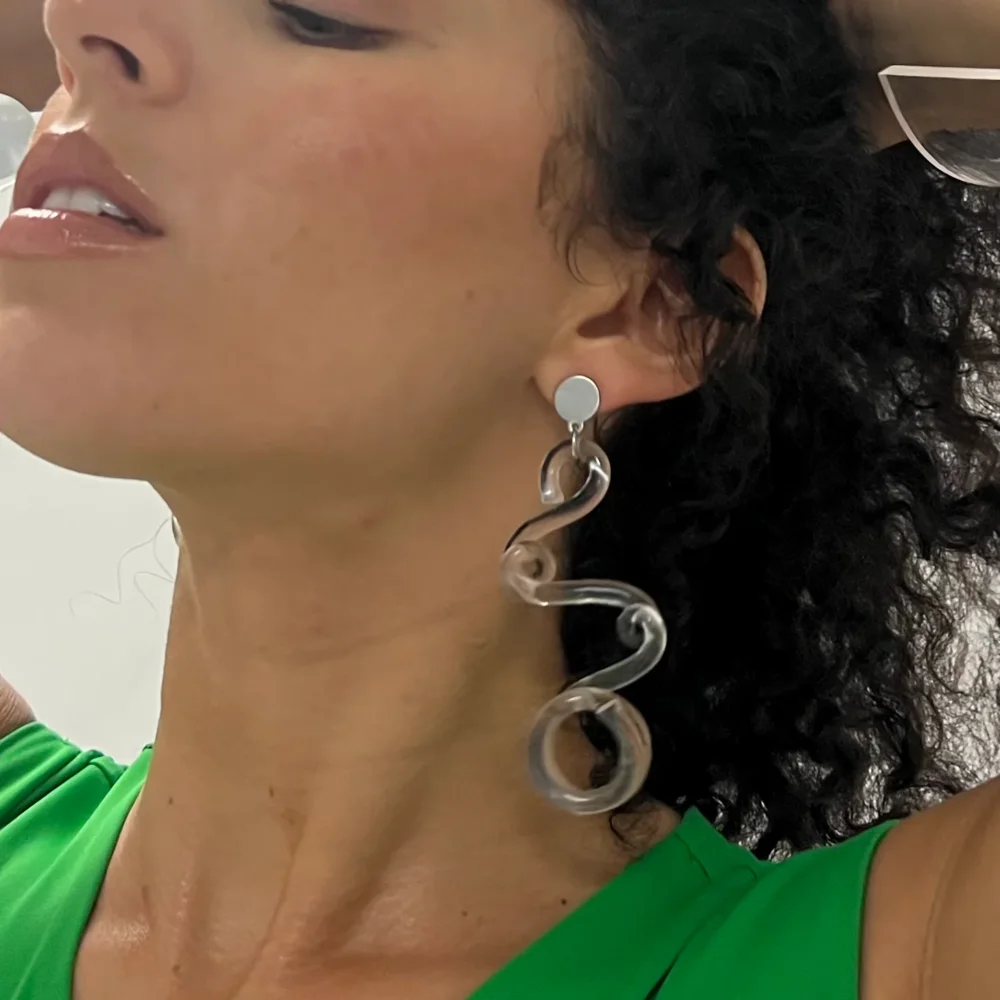 The Crystal Clear Zigzag Earrings