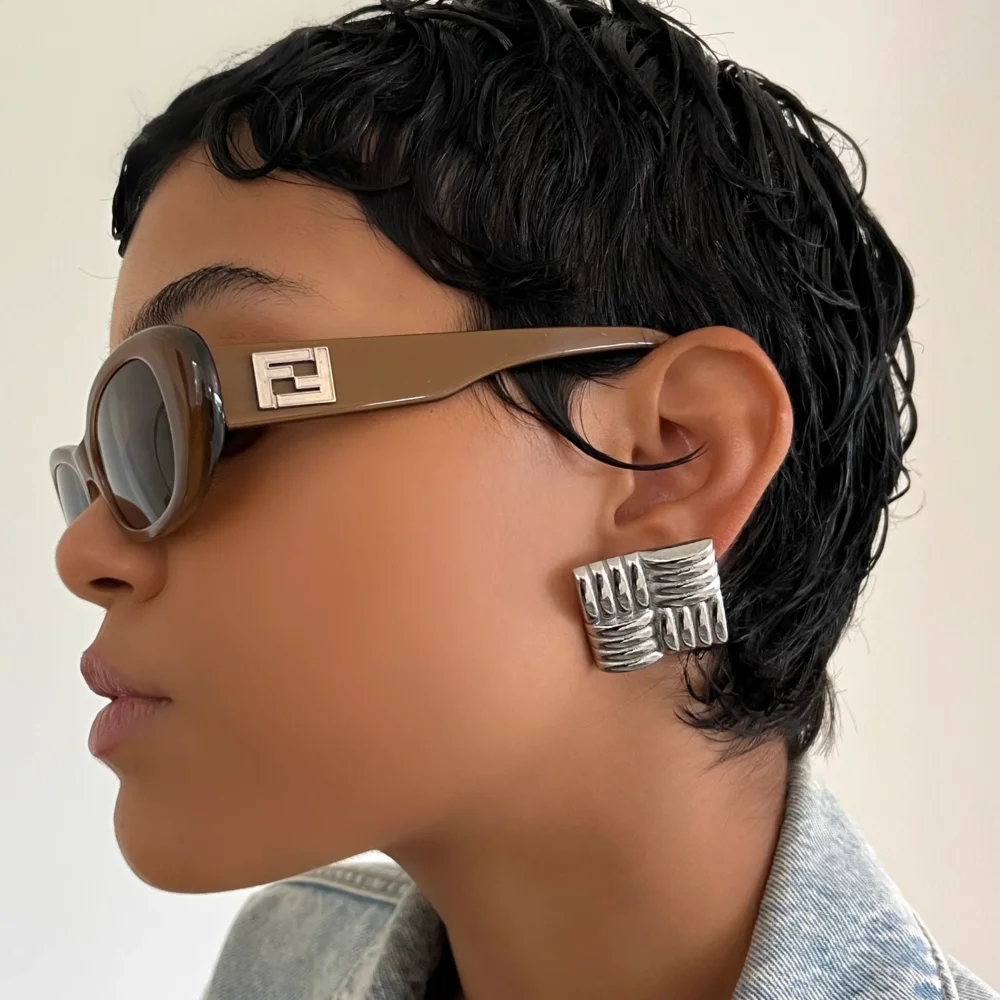 The Silver Maze Earrings